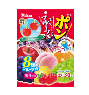 라이온 과자 과일 구슬 사탕 111g×6