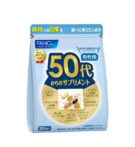 팬켈 (FANCL) 50대부터 보충제 남성용 15~30일분 (30봉) 연대 사프리 (비타민 C/아연/아스타크산틴)
