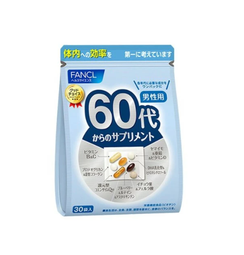 팬켈 (FANCL) 60대부터 보충제 남성용 15~30일분 연대 보충제(비타민 C/비타민 B/아연)