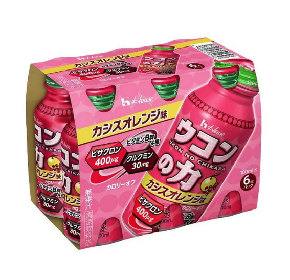 우콘노치카라 카시스오렌지 드링크 100ml x 6캔