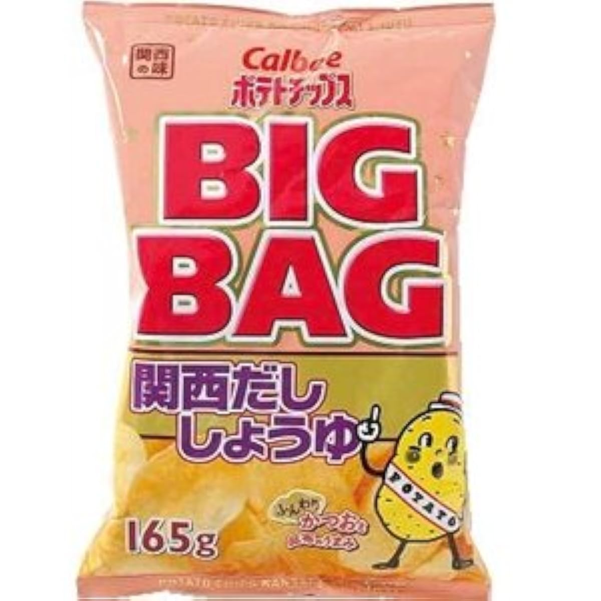 Calbee BIG BAG 포테이토 칩 칸사이 이고 간장 165g×12대입-