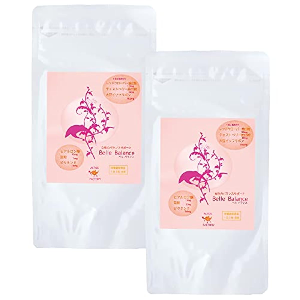 안달 등 여성의 고민 여성 서플리(supplement) 벨 밸런스 레드 클로버 체스토 베리 히알루론산 대두 ISO 플라본 아연 비타민E 60 입30일분 호르몬 밸런스 2 포세트