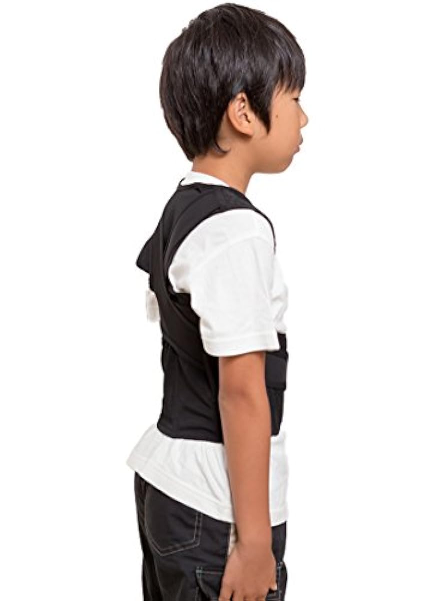 clausius 초등학생 유치원 어린이용 새우등 교정 서포터 블랙 신장 (135cm~145cm M사이즈)