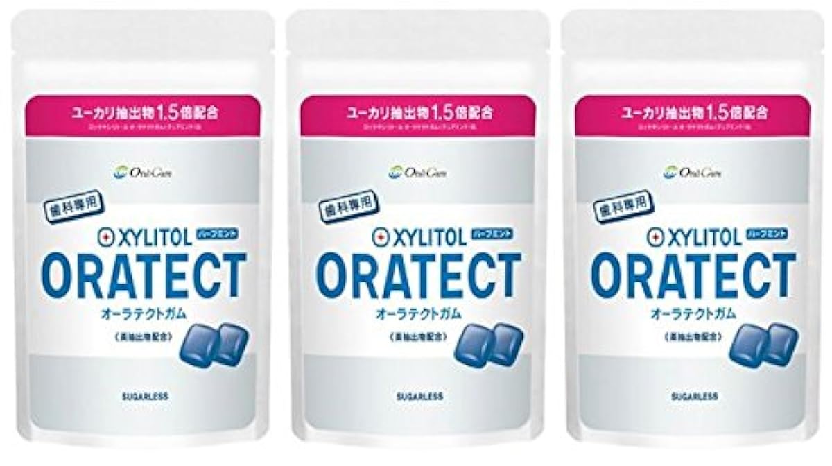 치과 전용 자일리톨 짭짤한 김 맛 테크도가무 라미찻쿠 허브 민트 ×3 포-