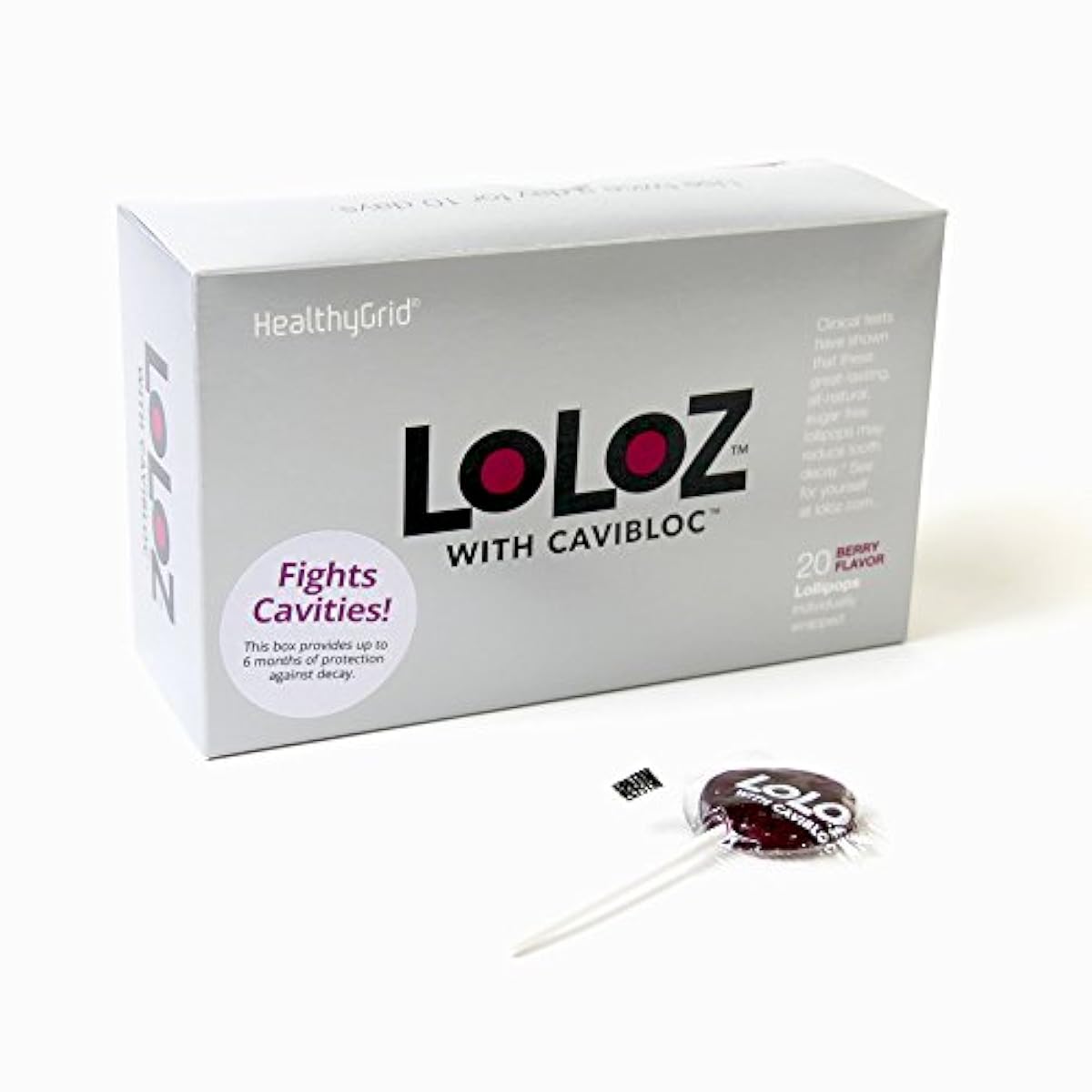 구강 케어 캔디LOLOZ - 러 로스 (충치균(뮤 옷장균)를 줄인다) 로리 POP 타입 베리 맛(약20개)-