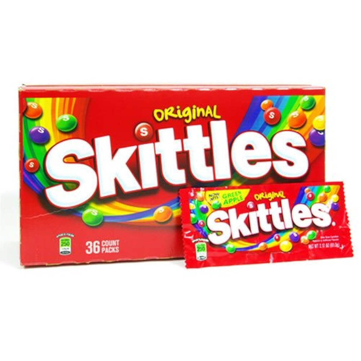 스킷돌의(Skittles) 오리지날 소대2 포시험 세트 후르츠 캔디-