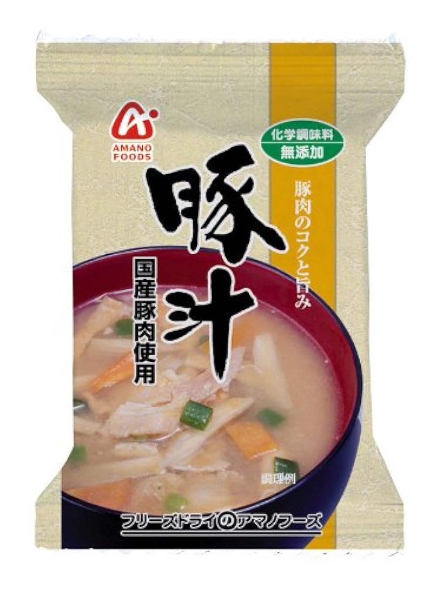 Amano foods 무첨가 돼지고기 된장국 12.5g×10개-