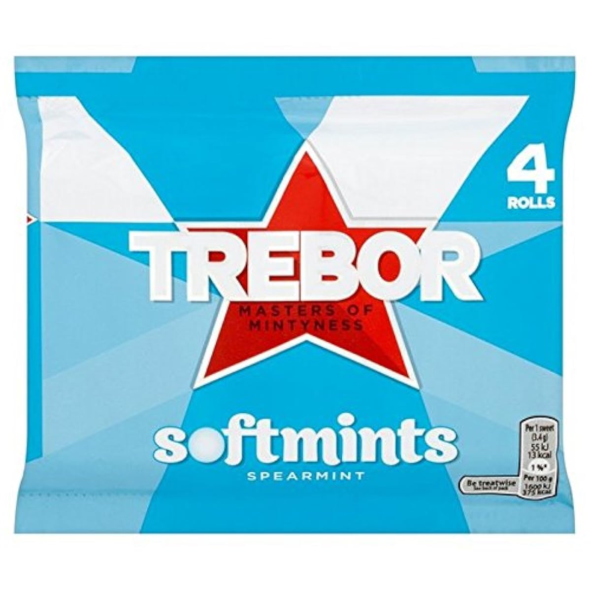 (Trebor) spare 민트Softmints멀티 팩4×44그램 (x4) - Trebor Spearmint Softmints Multipack 4 x 44g (Pack of 4) -