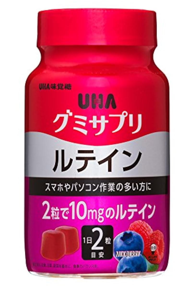 UHA젤리 서플리(supplement) 루테인 믹스 베리 맛 보틀 타입 60알 30일분