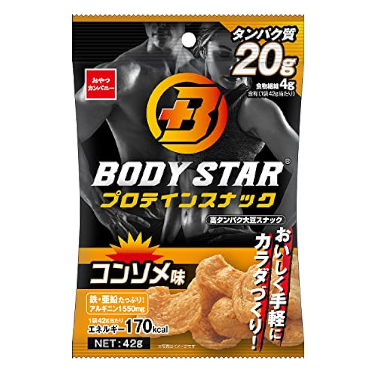 BODYSTAR 프로틴 스낵 콘소메 맛 42g ×12 포