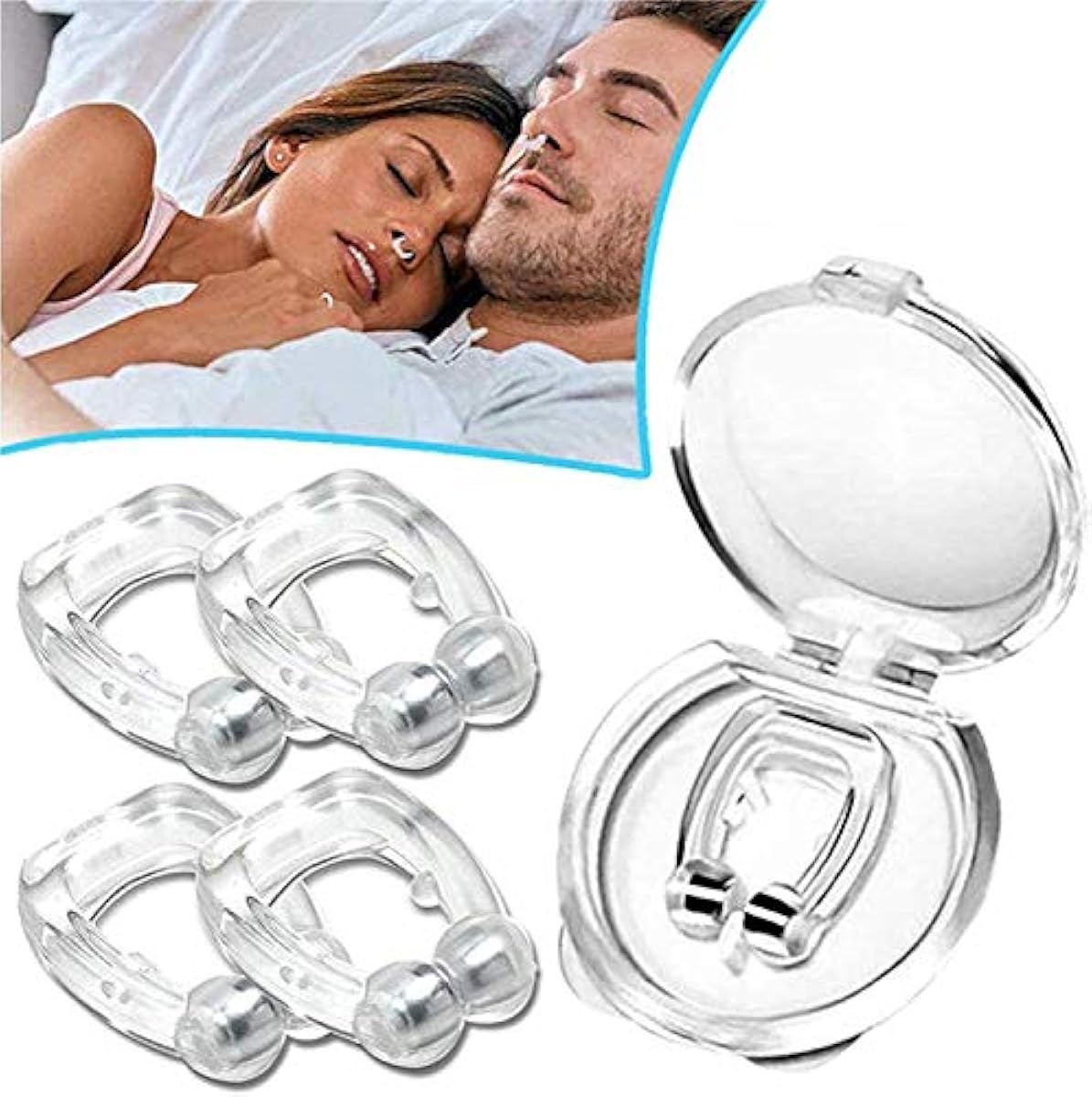 코고는 소리 방지 상품 자기비 호흡 클립 방지 수면시의 소음 수면 대책 코고는 소리 경감 단잠 상품 숙면 세척가 호흡 개선 남녀 겸용 4 개세트