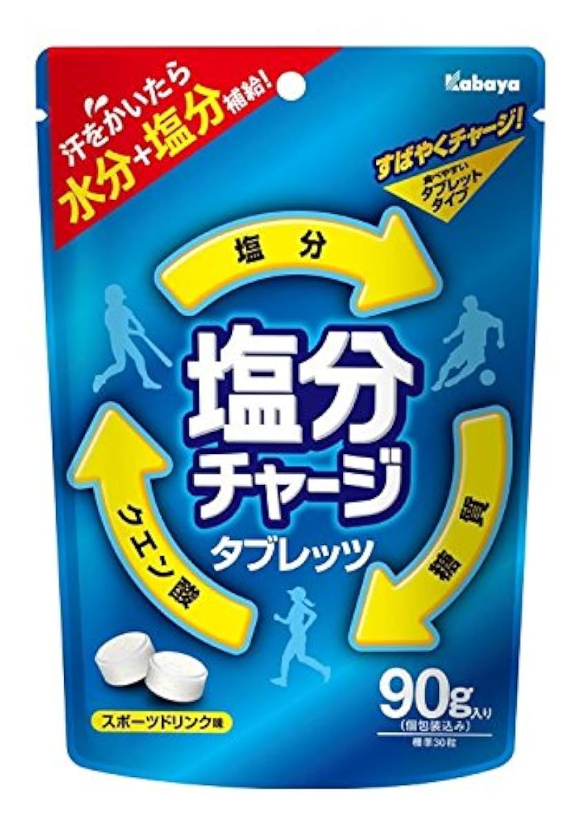 카바야 염분 차지 탭 렛츠 90g×6 포-