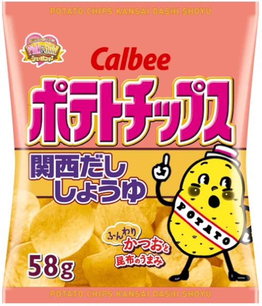 Calbee 포테이토 칩 칸사이 이고 간장 58g×12 포- (2017-07-24)