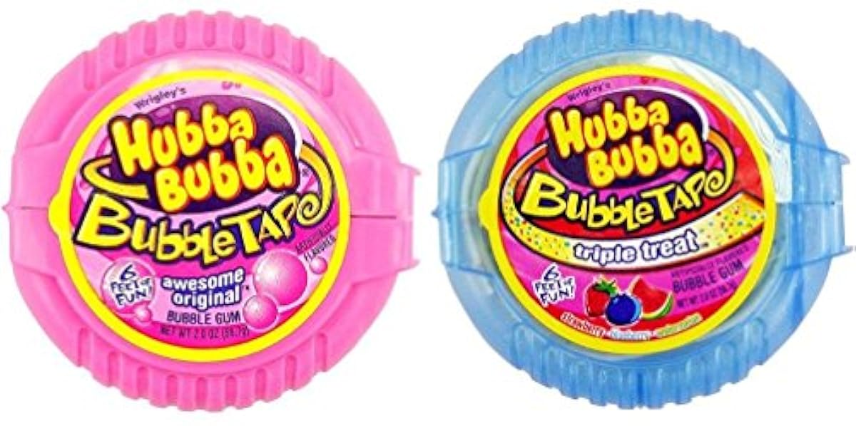 (해외 직송)버블 껌 테이프의 님에게장~있어 껌 각1.82미터 2 개세트 Hubba Bubba Bubble Gum Tape Wrigley Qty2-