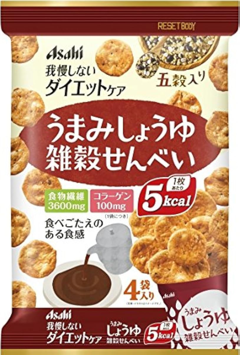 아사히 그룹 식품 리셋 바디 잡곡 센베이 맛난 봐 간장 88g