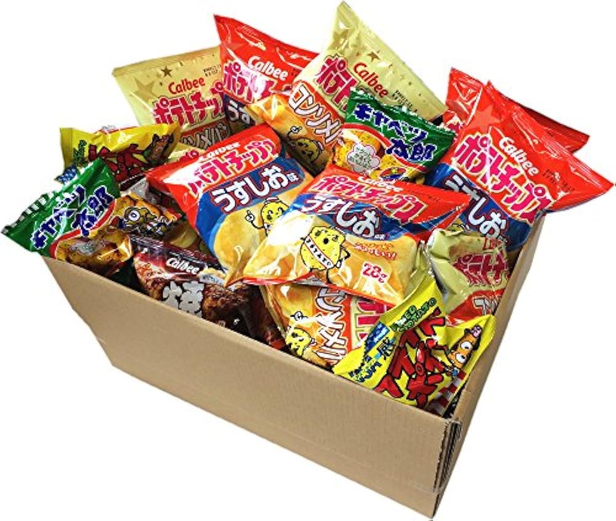 Calbee 포테이토 칩도 들어간!과자・인기 막과자초 곱빼기60 포셋트-