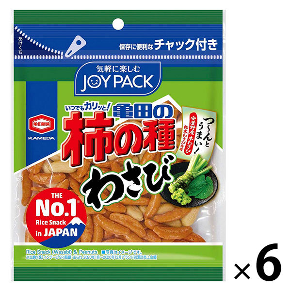 카메다 카메다의 감씨과자 카키노타네 카키피 고추냉이 83g lt;JOYPACK gt;1세트(83g×6 포)