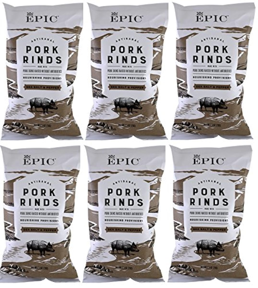EPIC,Pork Rinds 돈가죽(껍질) 튀김 스낵 과자 (시소루토 amp;페퍼) (1개) -