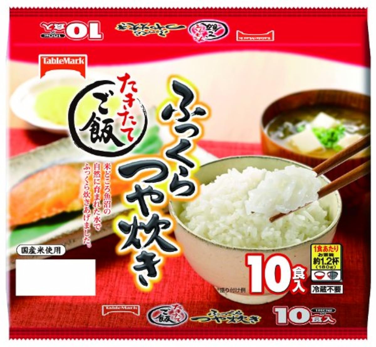 테이블 마크 게 되 세로 밥 촉촉한 윤기 지은 밥 10식(1식중독180g)-