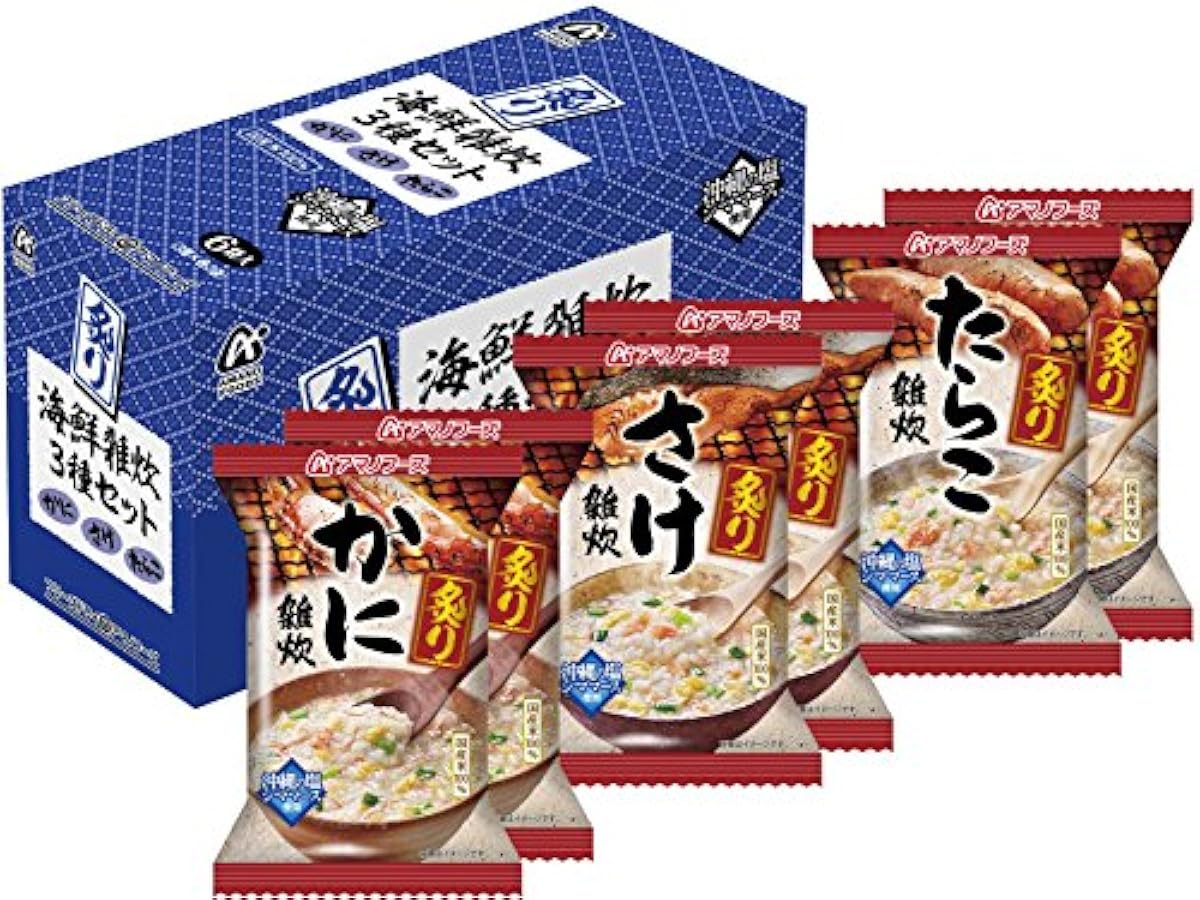 Amano foods 쬐어 해물 잡탕죽 3종×2 개세트-