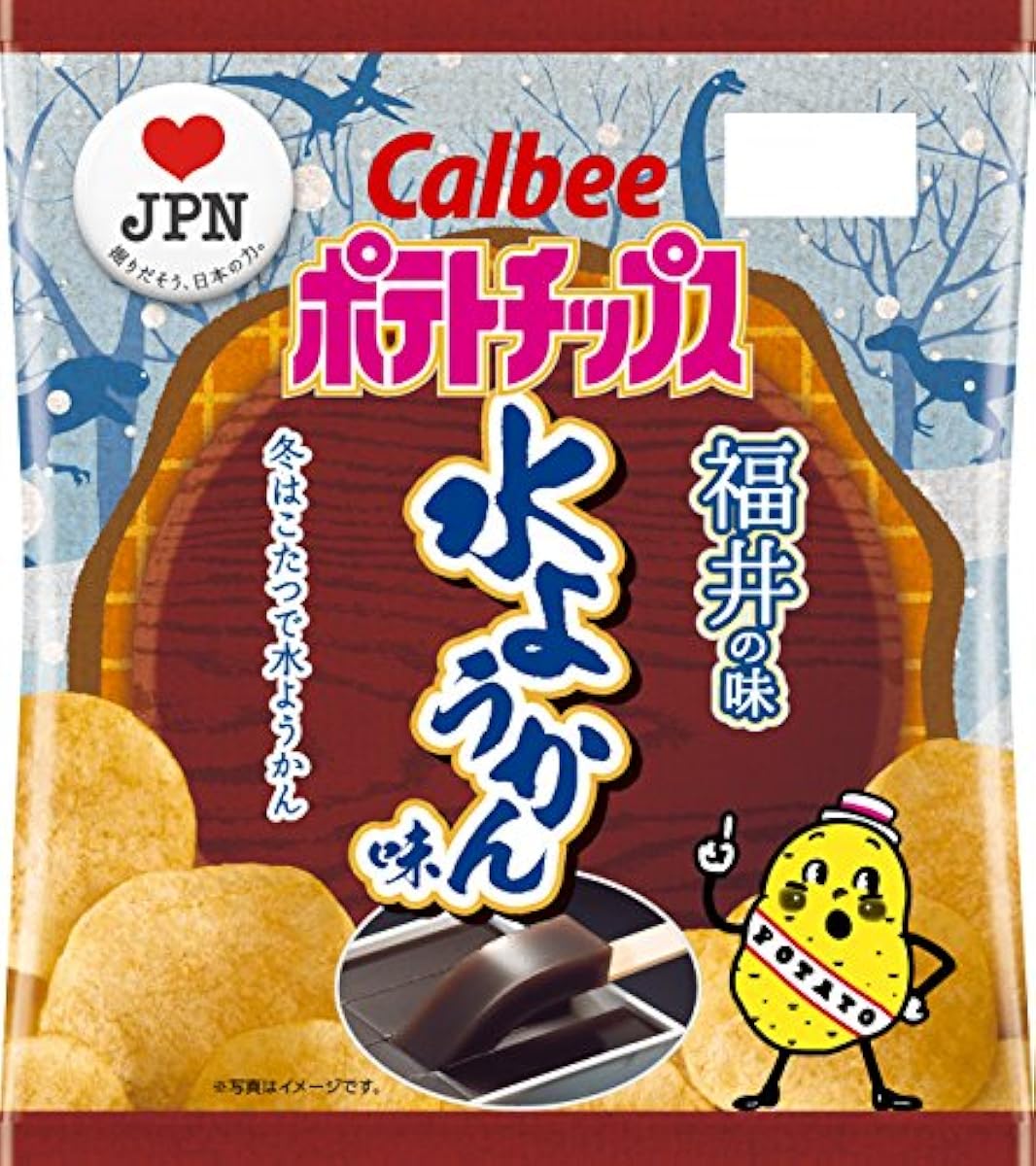 Calbee 포테이토 칩 묽은 양갱병 맛 (후쿠이현) 55g×12 포- (2018-02-19)
