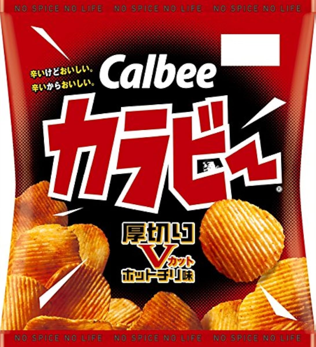 Calbee 컬러 B두껍게 자른 핫 칠리 맛 55g×12 포- (2018-04-02)