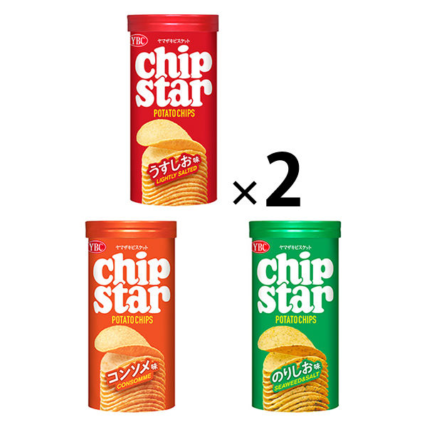칩스타S 버라이어티 덜짠 맛50g×2개,짭짤한 김 맛 50g・콘소메50g×각1개 E2826 1세트(3종4개입)자마자키비스켓토