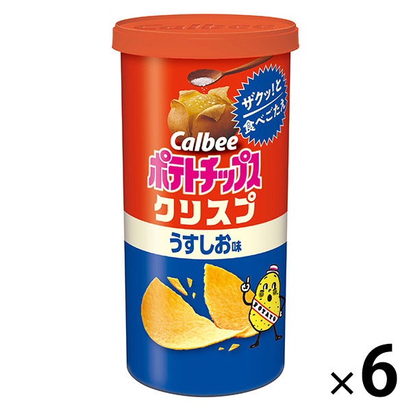 Calbee 포테이토 칩 크리스푸 덜짠 맛 50g 1세트(6개입)