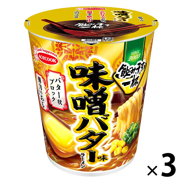 에이스쿡 들이키는 가득 된장 버터 맛 라면 67g 3개