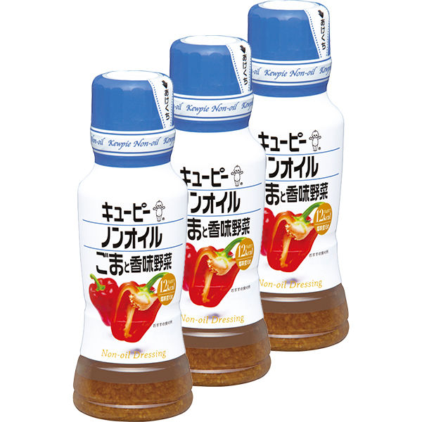 큐피 논오일 참깨와 향기 맛 야채 180ML 3개