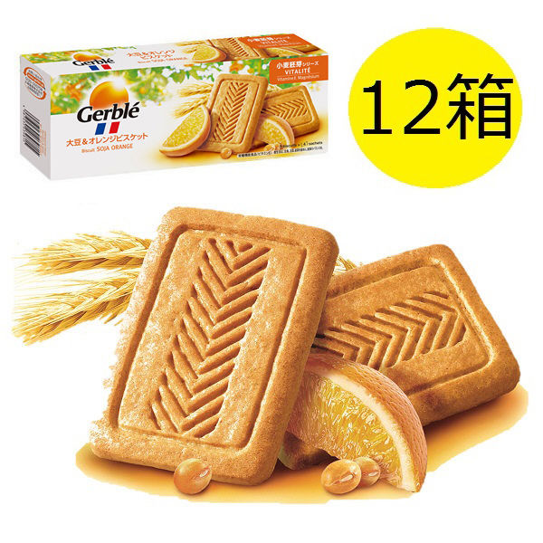 Gerble(젤부레) 대두 amp;오렌지 비스켓 1세트((5매×4대입)×12상자) 오오츠카 제약 영양 보조 식품
