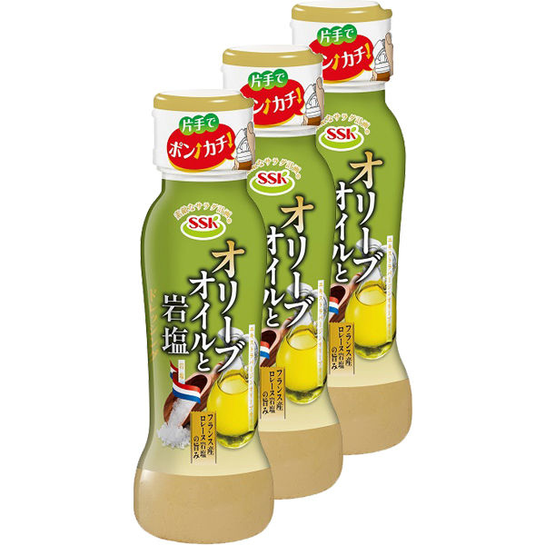 SSK foods 올리브 오일과 암염 드레싱 160ml 3개