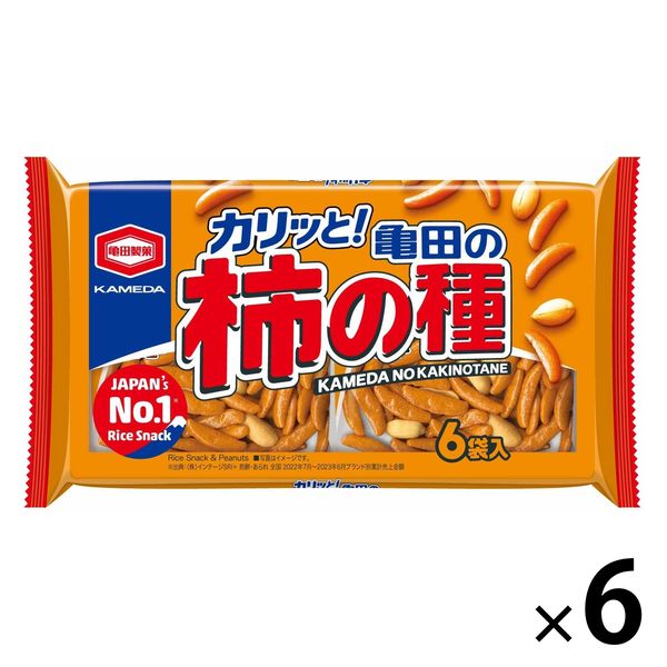 카메다 제과 카메다 감의 씨 6봉투 180g×6봉