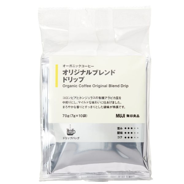 무인 양품 오거닉 커피 오리지날 블렌드 drip 70g(7g×10 포) 82198478 우량품 계획