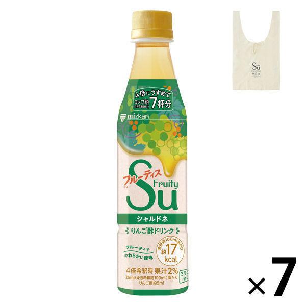 (경품 부착)미츠칸 프루티스 샤루도네4배 희석350ml7개+에코 백 덤 포함 세트