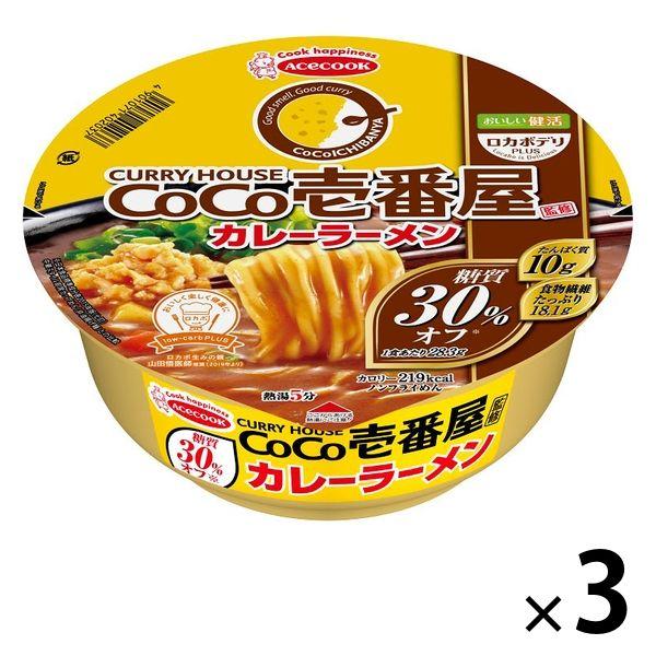 에이스쿡 러 카보데리 CoCo이찌방야 감수 카레 라면 당질 오프 3개