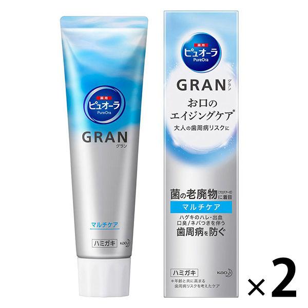 퓨오라 GRAN(그랜드) 멀티 케어 모이스트 클리어 민트의 향기 맛 100g 1세트(2개) 가오 치약 충치・구취・치주병예방
