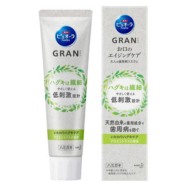 약용퓨오라 GRAN 윌로 하구기 케어 알로에 시트러스 90g 가오 치약 충치・구취・치고기 염예방