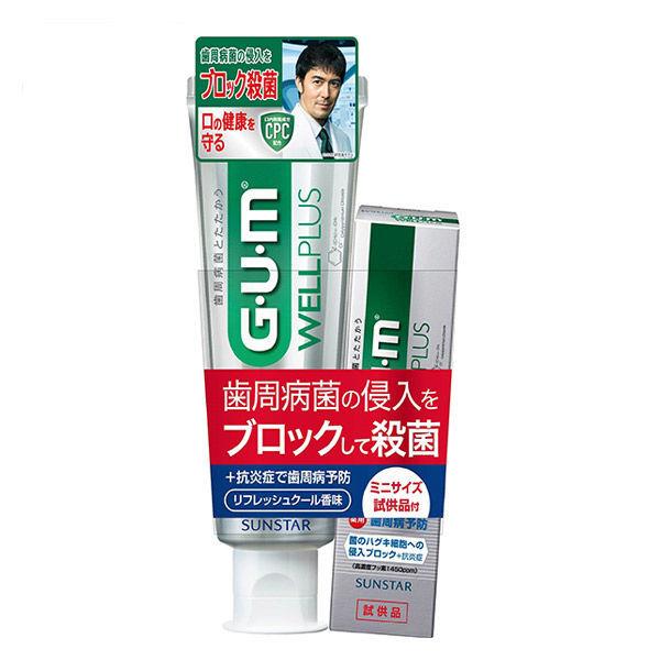 (수량 한정)껌 웰 플러스 덴탈 Paste 리프레시 쿨 125g+미니 Paste 25g 썬스타GUM 치약치 주병구취 불소