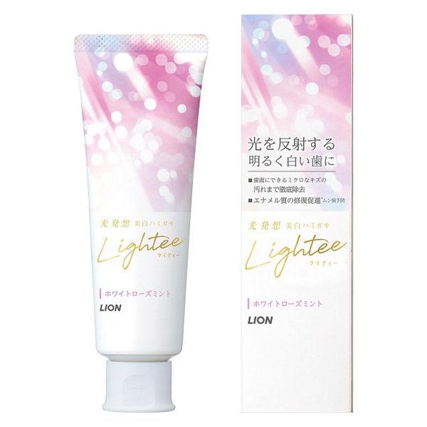 Lightee(라이 티) 화이트닌구 케어 화이트 로즈 민트 100g 1개 라이온 치약 구취 예방 미백