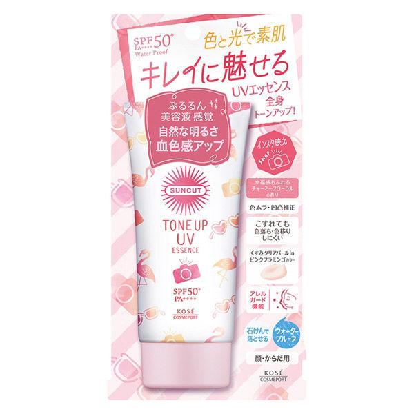 산 컷R 톤 업UV 에센스 핑크 flamingo SPF50+・PA++++ 80g 코세 코스메틱 포토
