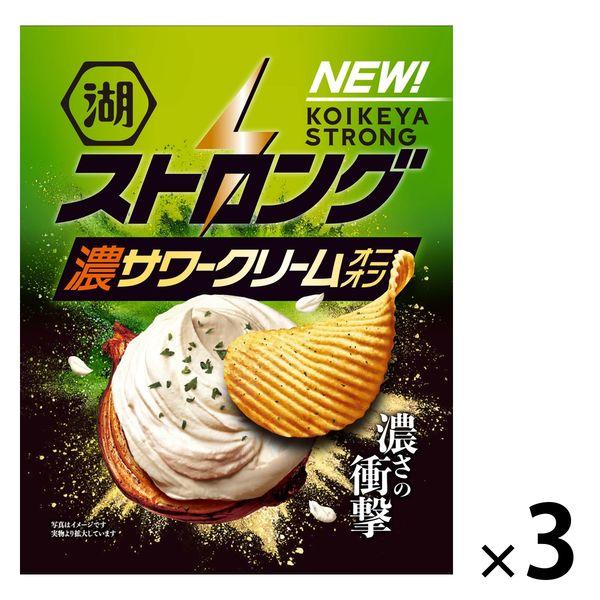 코이케야 KOIKEYA STRONG포테이토 칩 sour 사워크림 양파맛 3 포 스낵 과자
