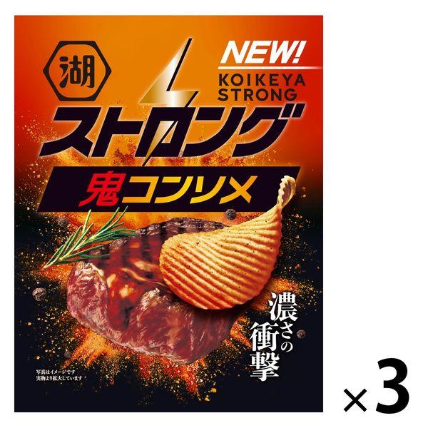코이케야 KOIKEYA STRONG 포테이토 칩 귀콘소메 3 포 과자 스낵 과자