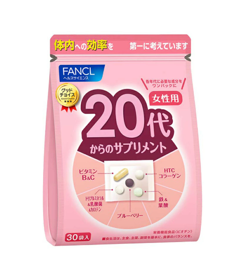 팬켈(FANCL) 비타민C 엽산 철 여성용 연대 보충제 15~30일분