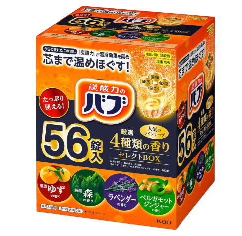 바브 4종 향기 셀렉트 박스 56정  탄산 입욕제