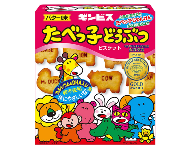 긴비스 타베코 동물 비스킷 버터맛 63g x 10개입