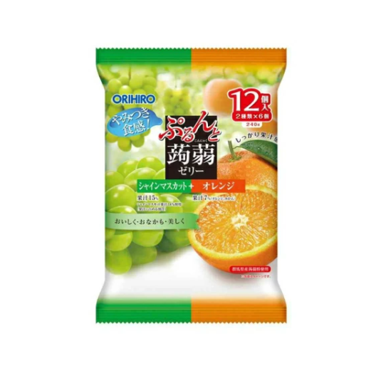 오리히로 푸룬토 곤약젤리 샤인머스캣 오렌지 어소트 20g x 12개