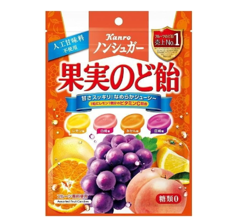칸로 논슈가 과일 목캔디 90g 3봉
