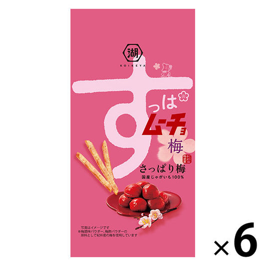 고이개 자(코이케야)슬림 백 스틱 슷파무쵸 산뜻하게 우메보시맛 1상자(6대입)