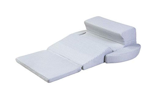 (프랑스 정규품) 베개 화이트 89×115cm 「코고는 소리 대책 숙면침 시리즈 스노우 레스 pillow」 독자적인 포름으로 쾌적한 옆쪽침 코고는 소리를 억제해 눈을 떠 깨끗이 360146000